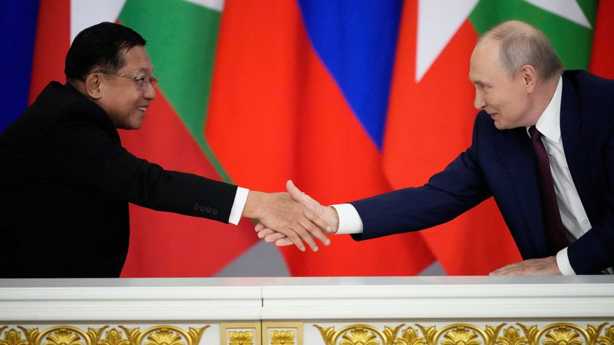 Putin Courts Myanmar's Military Leader with Energy and Defence Partnerships