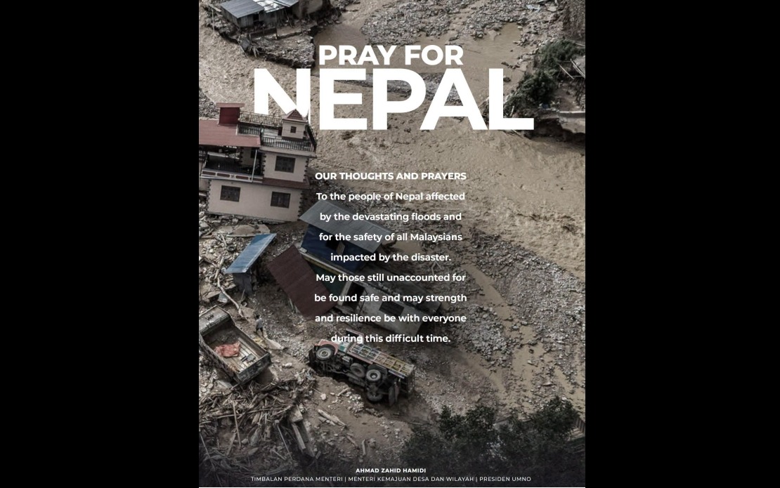Ahmad Zahid Expresses Deep Concern Over Malaysians Caught in Nepal Floods Crisis
