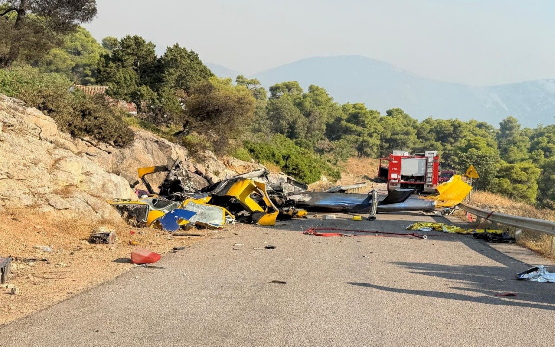 Two Killed as Firefighting Helicopters Collide Over Greece's Raging Wildfires
