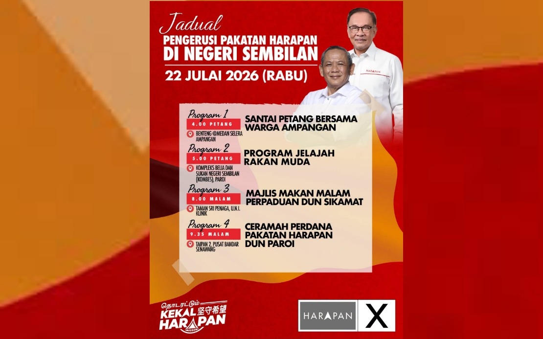 Anwar To Lead Multi-Stop Campaign Push Across Negeri Sembilan