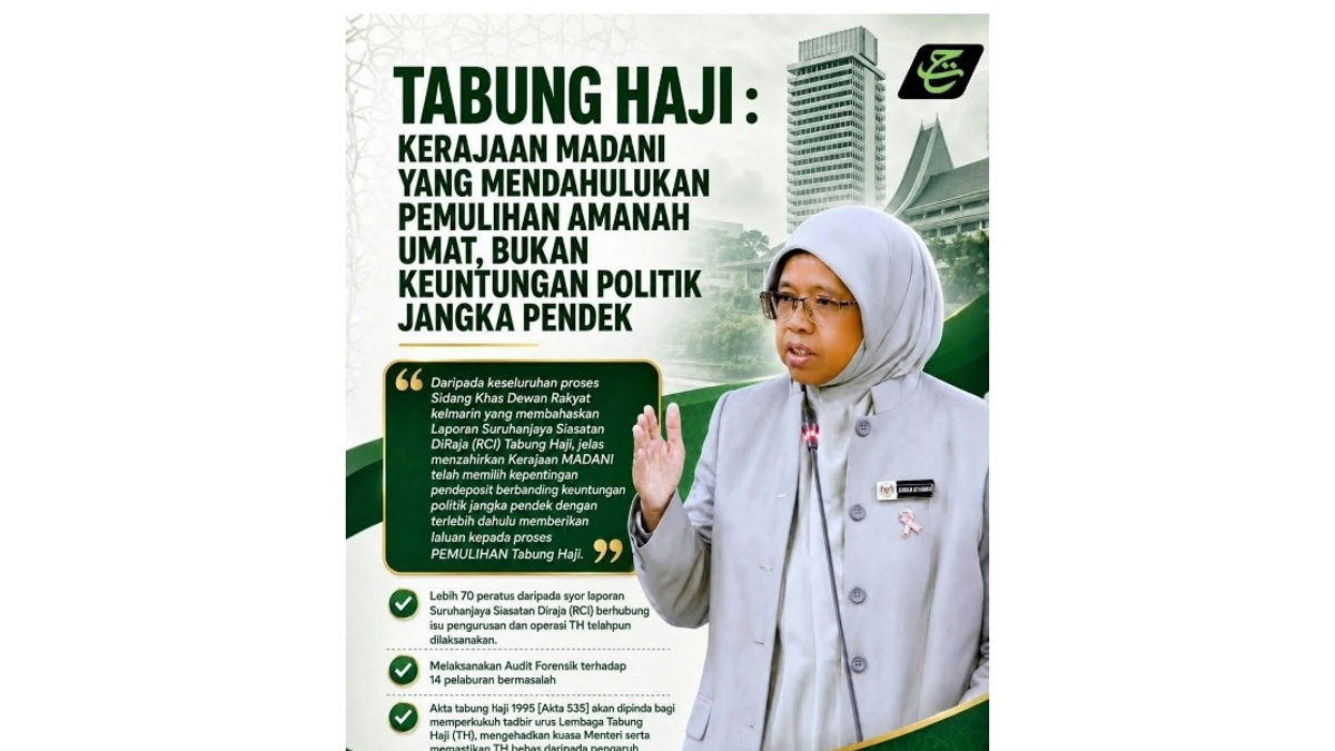 Government Puts Depositors First Over Politics in Tabung Haji Disclosure, Says Aiman Athirah