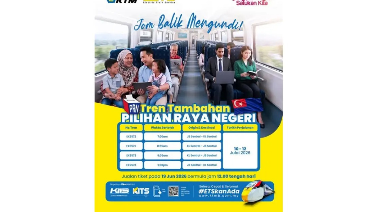 KTMB Bolsters ETS Services as Johor Voters Head Home for Election