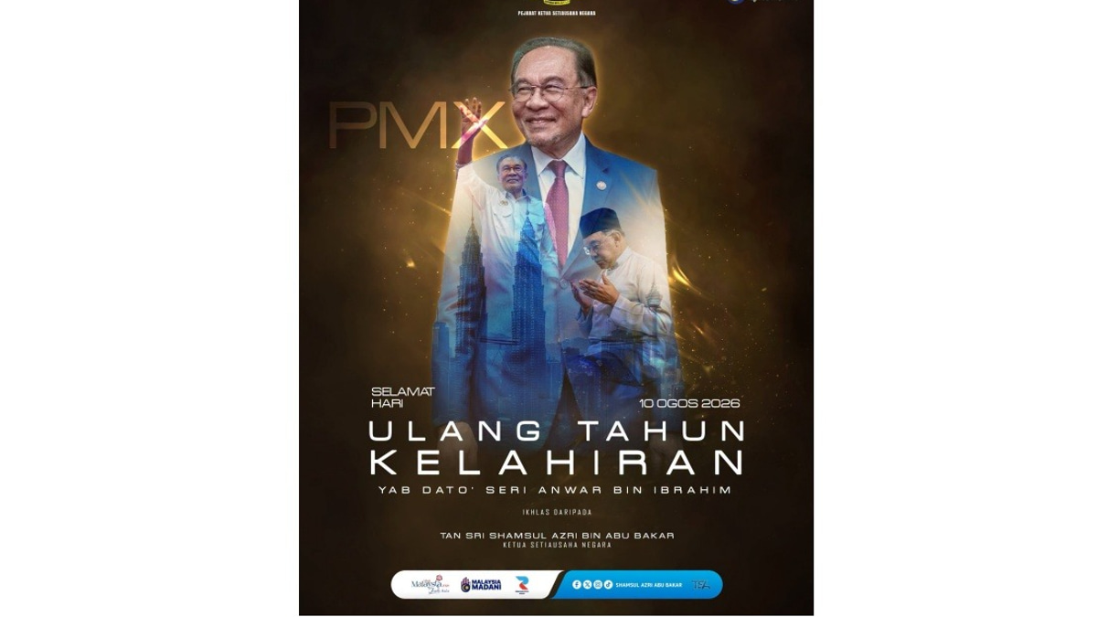 KSN, PM's Office Extend Birthday Greetings to Anwar Ibrahim on 79th Birthday