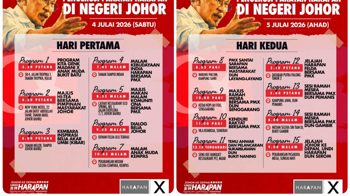 Anwar Intensifies Johor Campaign With Multi-City Roadshow Ahead of July 11 Election