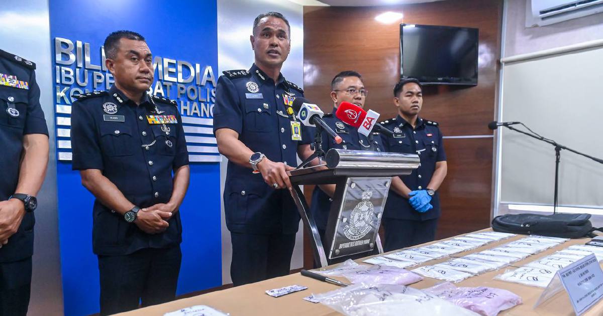 Thai woman and Malaysian partner held with RM728,000 drugs in Bentong