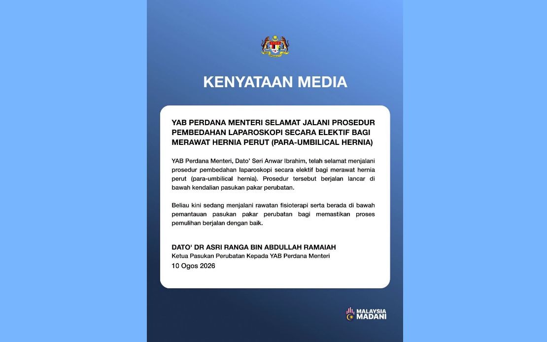 PM Anwar Successfully Treated for Abdominal Hernia in Elective Surgery
