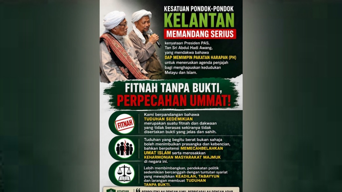 Islamic Pondok Leaders Condemn PAS Over 'Baseless' DAP Claims, Call for Responsible Politics