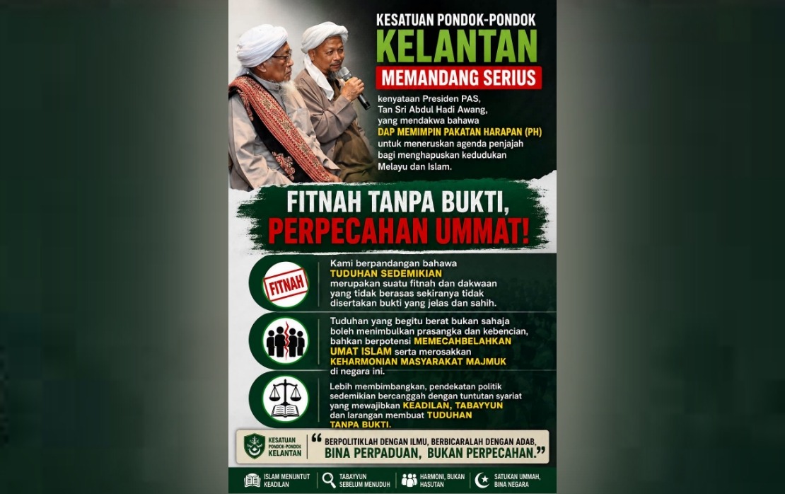 Islamic Pondok Leaders Condemn PAS Over 'Baseless' DAP Claims, Call for Responsible Politics