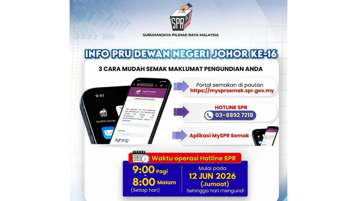 Johor Election Commission Urges Voters to Verify Polling Details Before Saturday's Vote