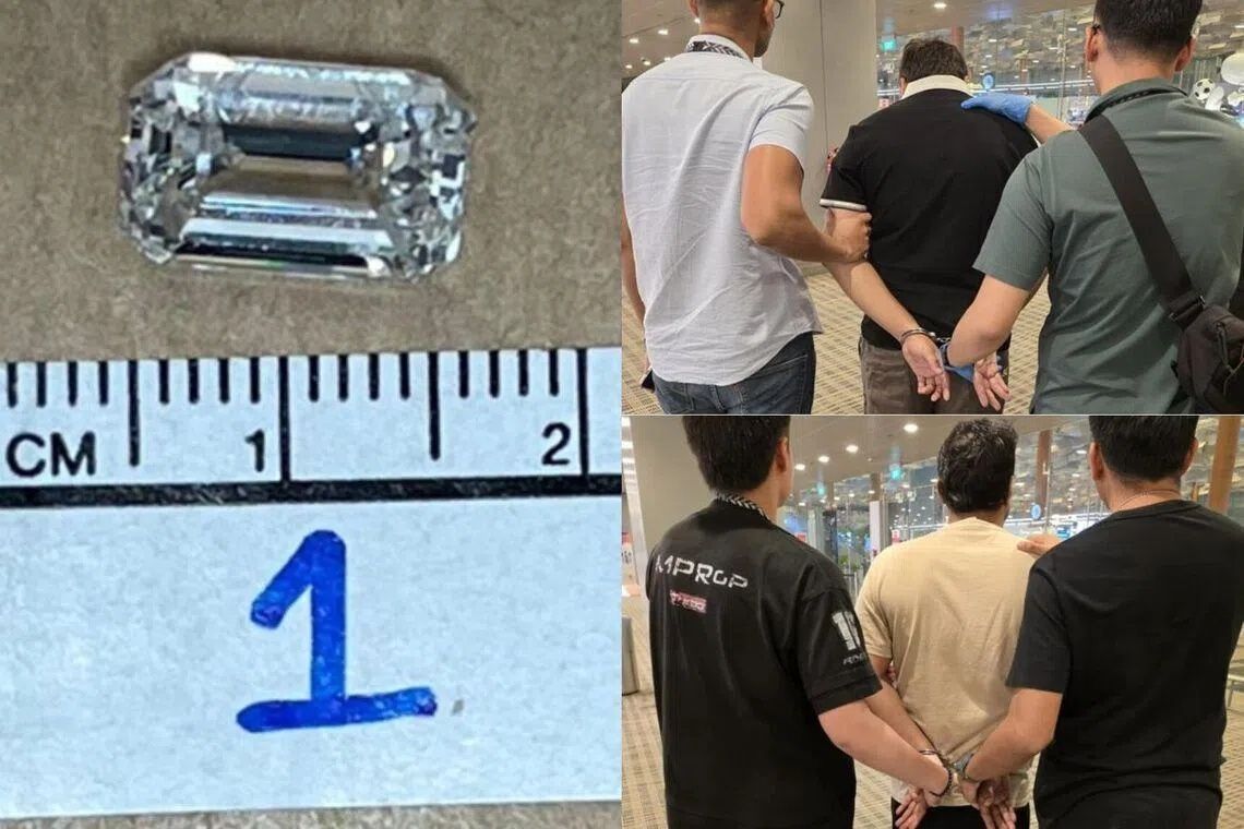 Two men arrested after S$235,000 diamond swap at Singapore Chinatown jewellery store