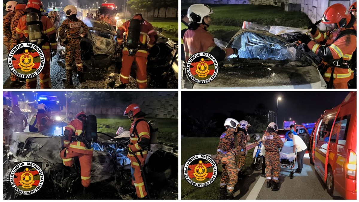 Two Malaysian Students Die in Fiery DUKE Expressway Crash; One Survivor Rescued