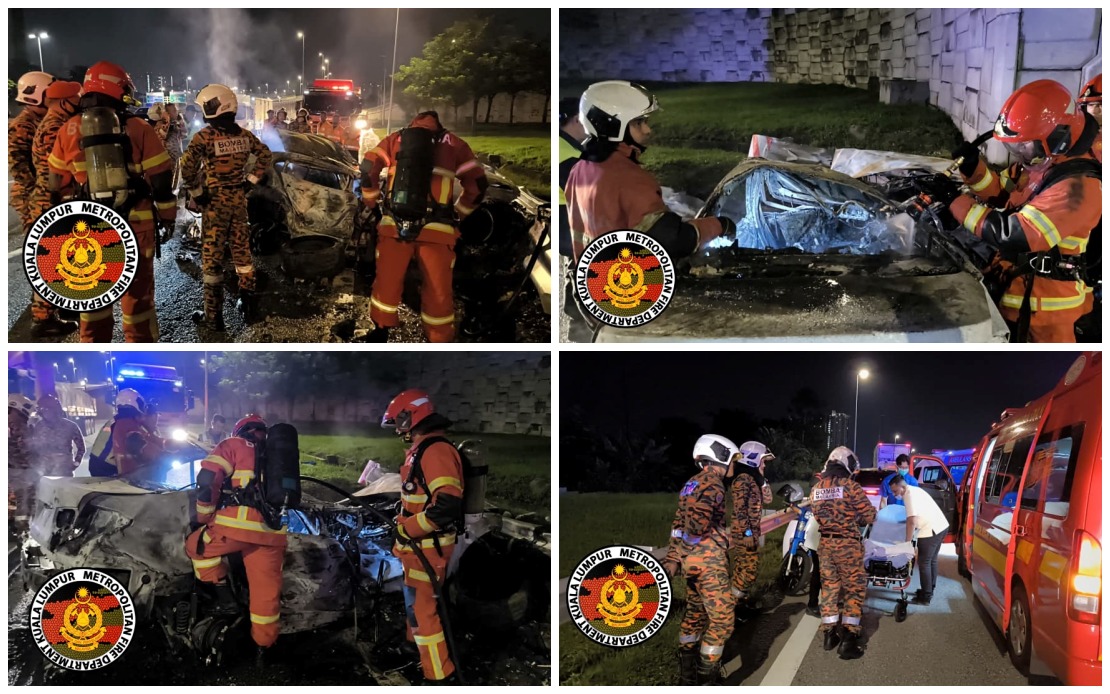 Two Malaysian Students Die in Fiery DUKE Expressway Crash; One Survivor Rescued