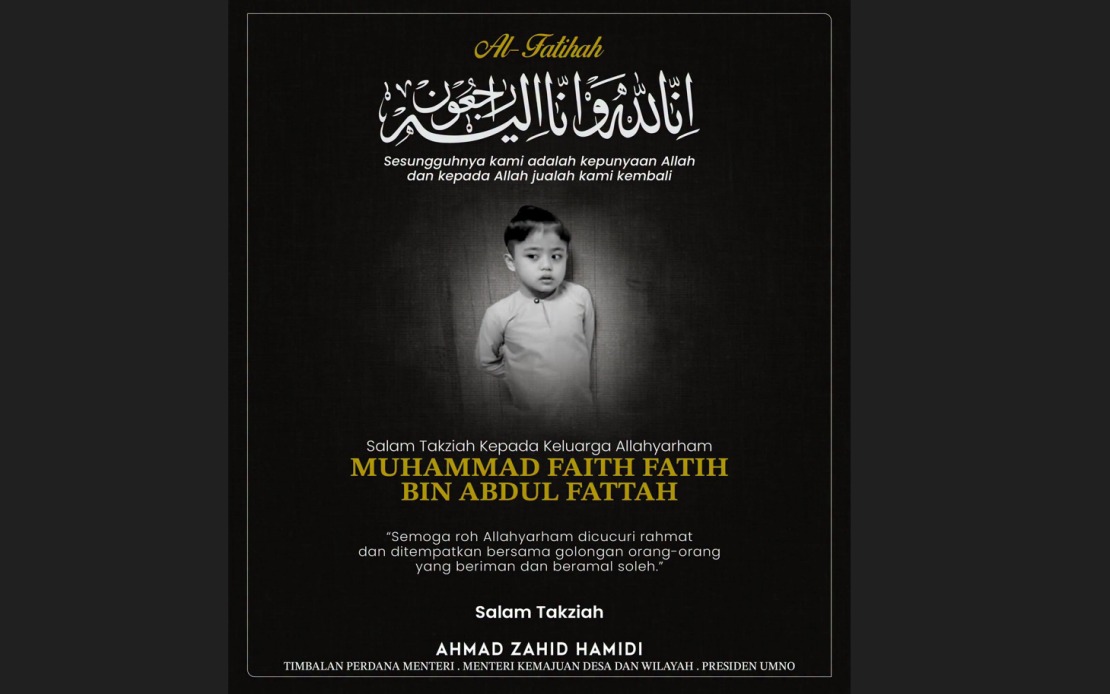 DPM Zahid Extends Condolences to Family of Six-Year-Old Boy with Autism Found Dead