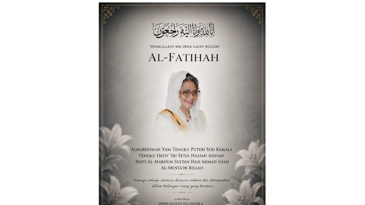 Selangor Royalty Expresses Sympathies Over Pahang Sultan's Sister's Death