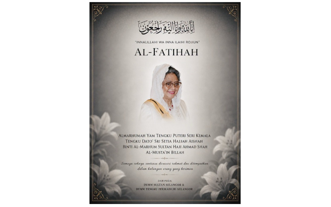 Selangor Royalty Expresses Sympathies Over Pahang Sultan's Sister's Death