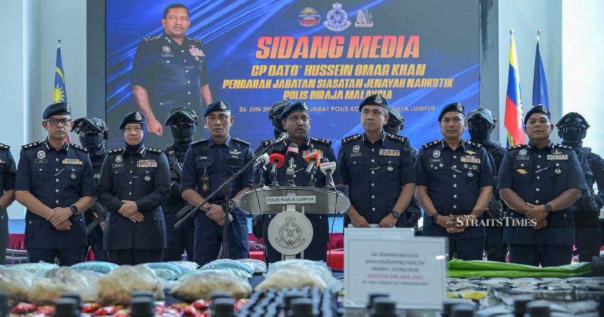 Police bust major drug smuggling ring, seize RM135.63 million in narcotics in Cheras raids