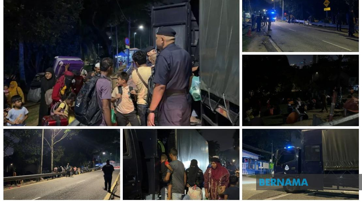 Hundreds of Rohingya Refugees Relocated from UNHCR Office to KL Police Headquarters for Documentation