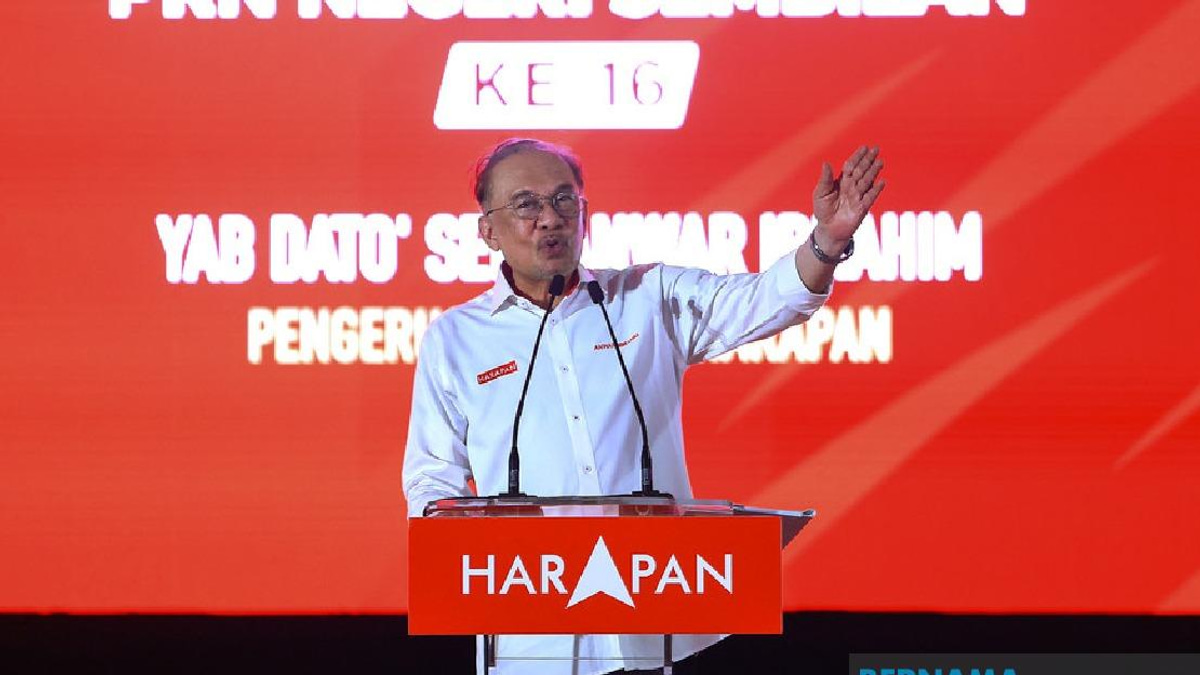 Anwar Urges Negeri Sembilan Voters to Maintain PH Support for Sustained Progress