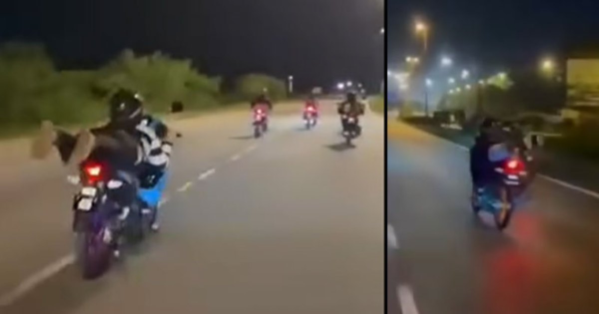 Three teenage girls arrested over viral motorcycle 'Superman' stunt in Kuantan