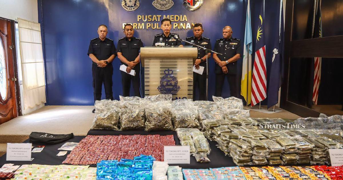 Penang authorities dismantle three major drug operations, arrest seven suspects and seize RM3.2 million in narcotics