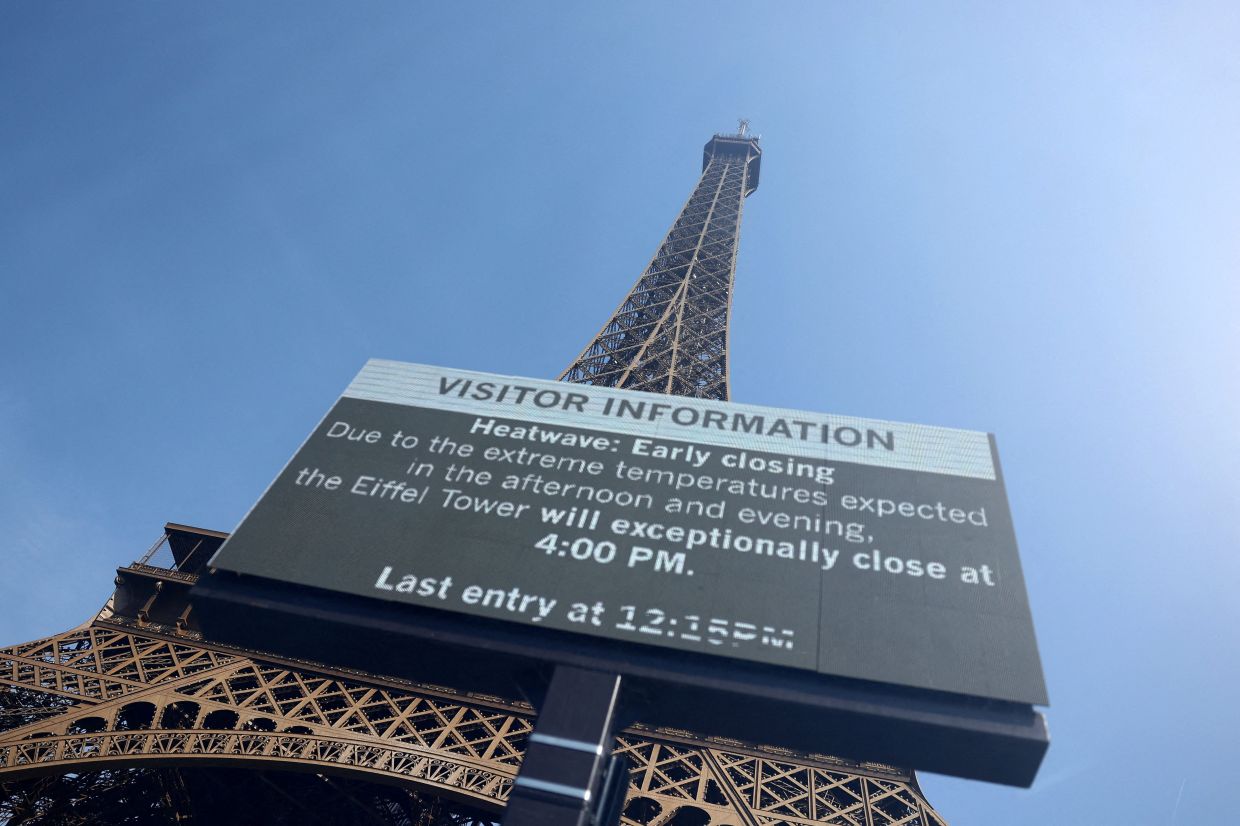 Paris heatwave forces iconic attractions to close early, disrupting holidays for thousands of tourists