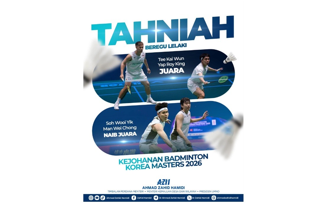 Ahmad Zahid Hails Malaysian Badminton Doubles' Korea Masters Triumphs