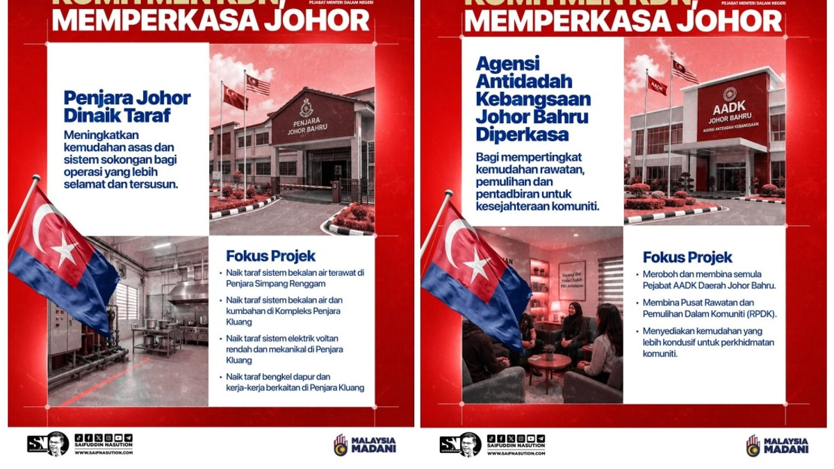 Home Ministry to Invest in Johor Security Infrastructure and Public Services Ahead of State Election