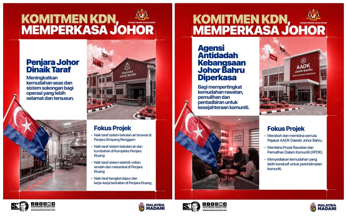Home Ministry to Invest in Johor Security Infrastructure and Public Services Ahead of State Election
