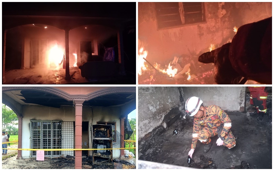Myanmar Refugee Family Perishes in Bagan Serai House Fire; Wife Hospitalized
