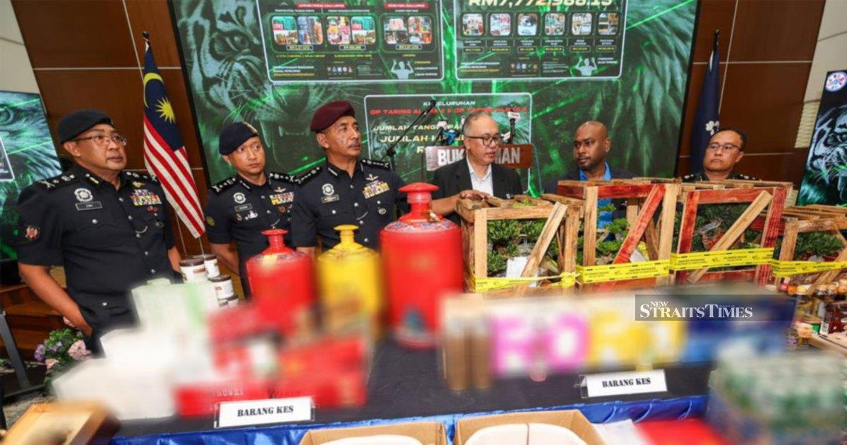Five arrested as police uncover RM12.8mil smuggling haul in two operations