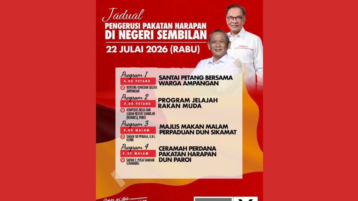 Anwar Launches Intensive Campaign Push in Negeri Sembilan to Solidify Pakatan's Election Bid