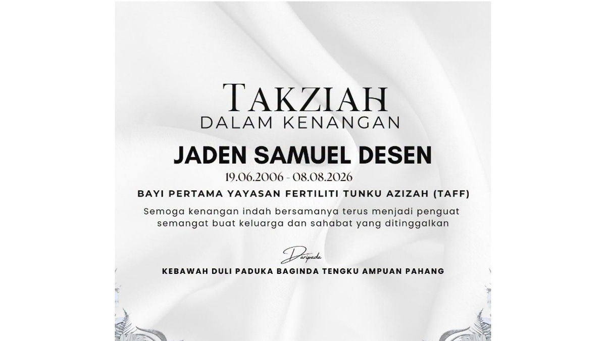 Tunku Azizah Mourns Death of TAFF's First IVF Baby