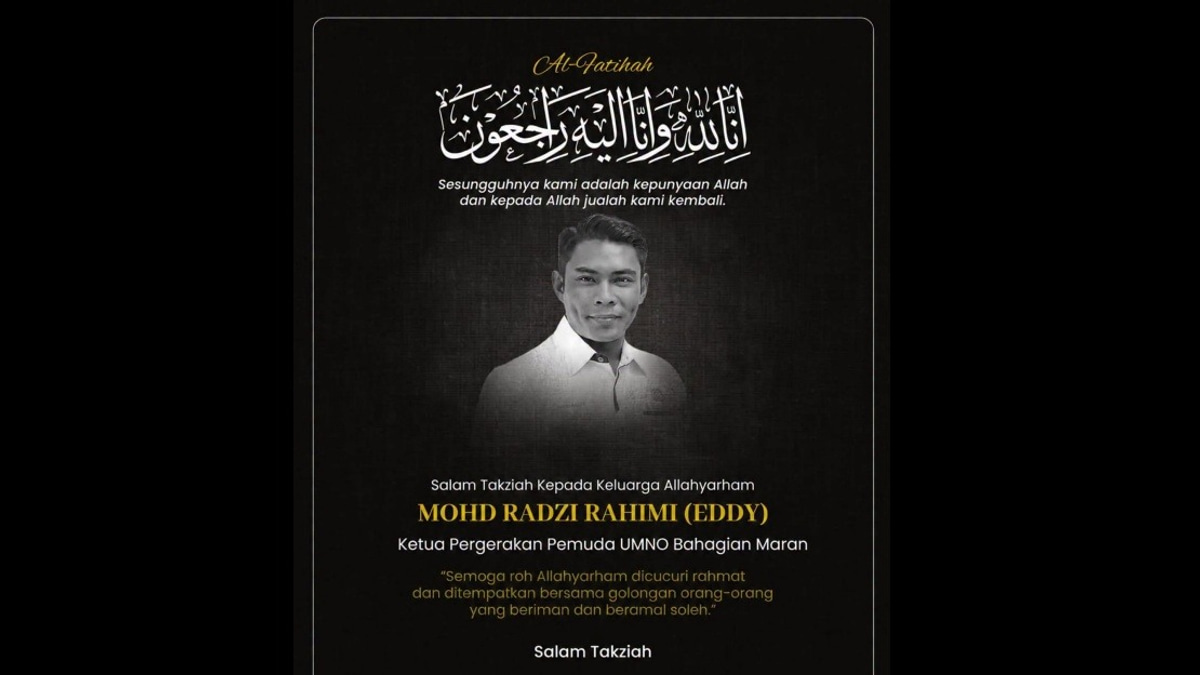 UMNO President Mourns Death of Maran Youth Chief in Tragic Accident