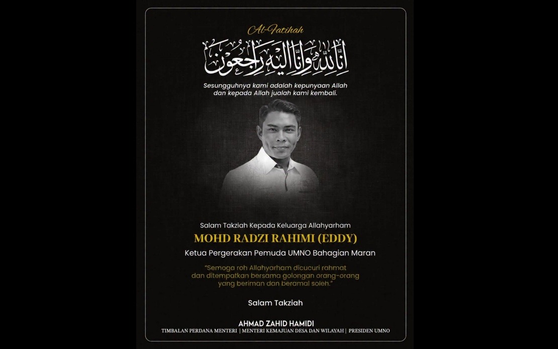 UMNO President Mourns Death of Maran Youth Chief in Tragic Accident